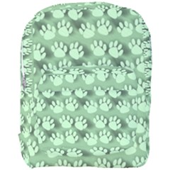 Pattern Texture Feet Dog Green Full Print Backpack by HermanTelo