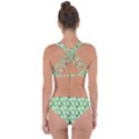 Pattern Texture Feet Dog Green Criss Cross Bikini Set View2