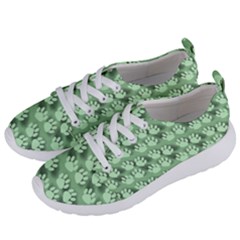 Pattern Texture Feet Dog Green Women s Lightweight Sports Shoes by HermanTelo