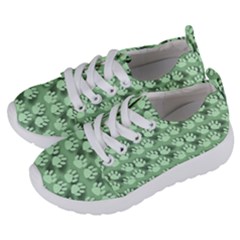 Pattern Texture Feet Dog Green Kids  Lightweight Sports Shoes