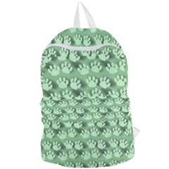 Pattern Texture Feet Dog Green Foldable Lightweight Backpack by HermanTelo