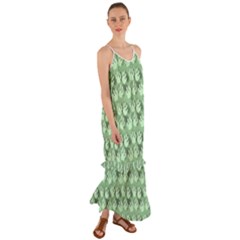 Pattern Texture Feet Dog Green Cami Maxi Ruffle Chiffon Dress by HermanTelo