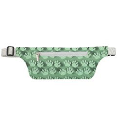 Pattern Texture Feet Dog Green Active Waist Bag