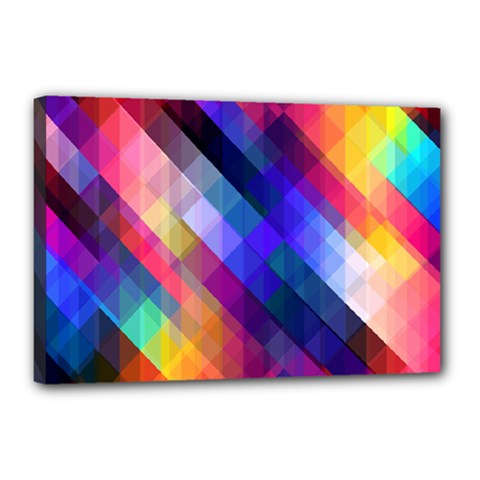 Abstract Background Colorful Pattern Canvas 18  X 12  (stretched)