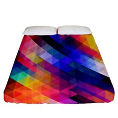 Abstract Background Colorful Pattern Fitted Sheet (california King Size) by HermanTelo