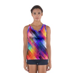 Abstract Background Colorful Pattern Sport Tank Top 