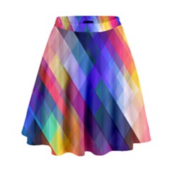 Abstract Background Colorful Pattern High Waist Skirt