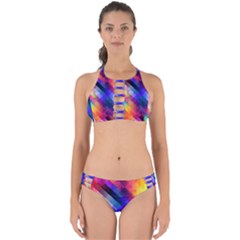 Abstract Background Colorful Pattern Perfectly Cut Out Bikini Set