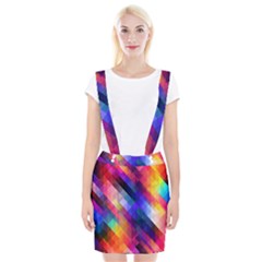 Abstract Background Colorful Pattern Braces Suspender Skirt