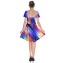 Abstract Background Colorful Pattern Short Sleeve Bardot Dress View2