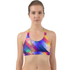 Abstract Background Colorful Pattern Back Web Sports Bra by HermanTelo