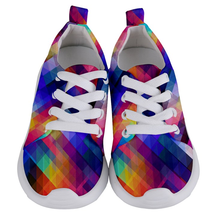 Abstract Background Colorful Pattern Kids  Lightweight Sports Shoes