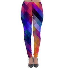 Abstract Background Colorful Pattern Lightweight Velour Leggings