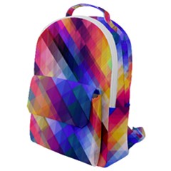 Abstract Background Colorful Pattern Flap Pocket Backpack (small) by HermanTelo