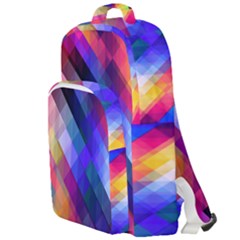 Abstract Background Colorful Pattern Double Compartment Backpack