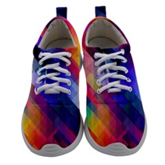 Abstract Background Colorful Pattern Women Athletic Shoes