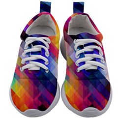 Abstract Background Colorful Pattern Kids Athletic Shoes