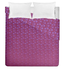 Background Polka Pattern Pink Duvet Cover Double Side (queen Size) by HermanTelo