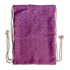 Background Polka Pattern Pink Drawstring Bag (large)