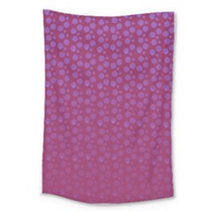 Background Polka Pattern Pink Large Tapestry