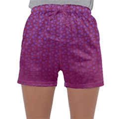 Background Polka Pattern Pink Sleepwear Shorts