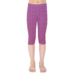 Background Polka Pattern Pink Kids  Capri Leggings 