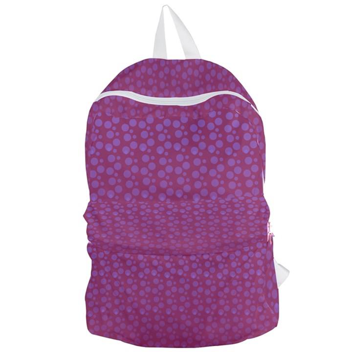 Background Polka Pattern Pink Foldable Lightweight Backpack