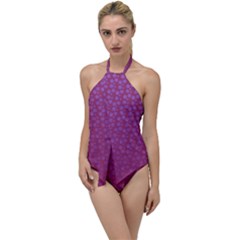 Background Polka Pattern Pink Go With The Flow One Piece Swimsuit