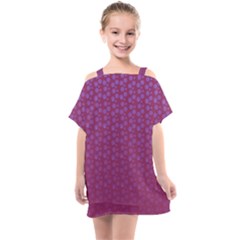 Background Polka Pattern Pink Kids  One Piece Chiffon Dress