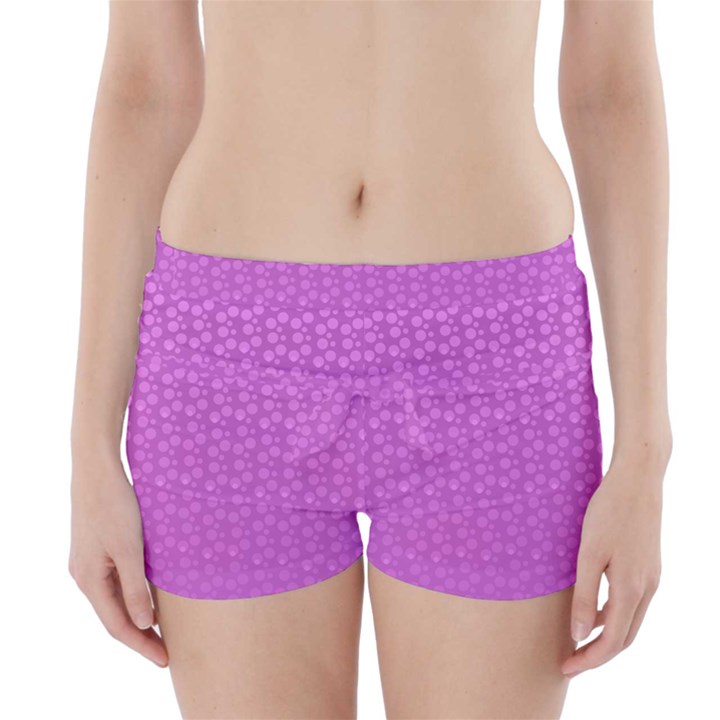 Background Polka Pink Boyleg Bikini Wrap Bottoms