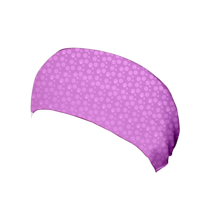 Background Polka Pink Yoga Headband