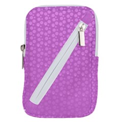 Background Polka Pink Belt Pouch Bag (small)