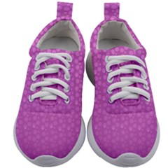 Background Polka Pink Kids Athletic Shoes