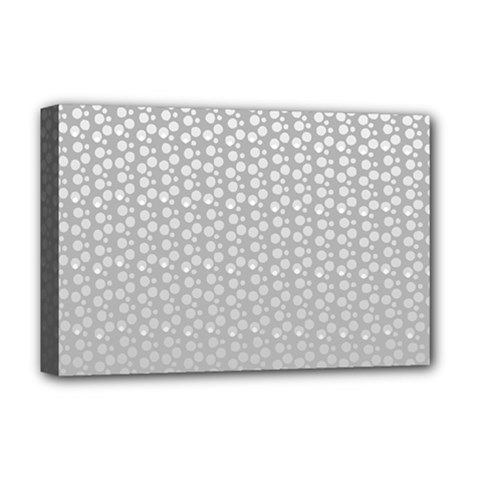 Background Polka Grey Deluxe Canvas 18  X 12  (stretched)