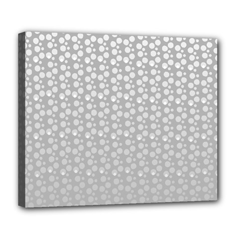 Background Polka Grey Deluxe Canvas 24  X 20  (stretched)