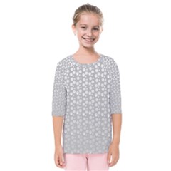 Background Polka Grey Kids  Quarter Sleeve Raglan Tee