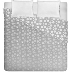 Background Polka Grey Duvet Cover Double Side (king Size)