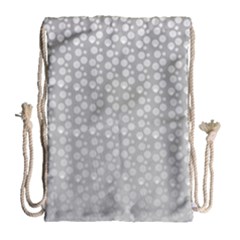 Background Polka Grey Drawstring Bag (large)