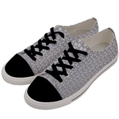 Background Polka Grey Men s Low Top Canvas Sneakers