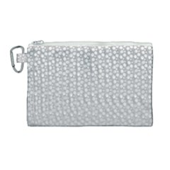 Background Polka Grey Canvas Cosmetic Bag (large)