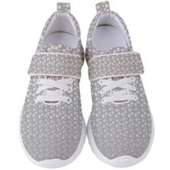 Background Polka Grey Women s Velcro Strap Shoes