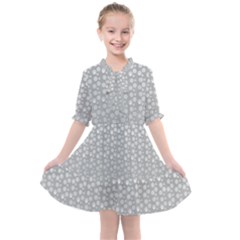 Background Polka Grey Kids  All Frills Chiffon Dress