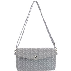 Background Polka Grey Removable Strap Clutch Bag