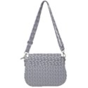 Background Polka Grey Saddle Handbag View3