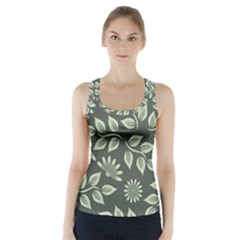 Flowers Pattern Spring Nature Racer Back Sports Top