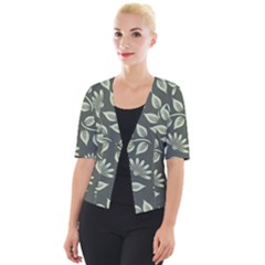 Flowers Pattern Spring Nature Cropped Button Cardigan by HermanTelo