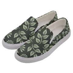 Flowers Pattern Spring Nature Men s Canvas Slip Ons