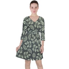 Flowers Pattern Spring Nature Ruffle Dress