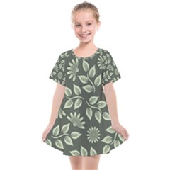 Flowers Pattern Spring Nature Kids  Smock Dress