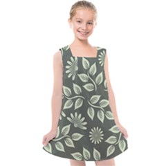 Flowers Pattern Spring Nature Kids  Cross Back Dress by HermanTelo